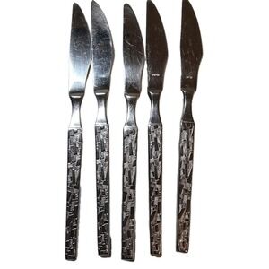 Riviera Mosaic Stainless Steel Knives‎ 5 Flatware Japan Silverware Dinnerware